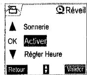 SAGEM D70V - Activer ou désactiver le réveil - 1