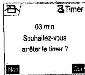 SAGEM D70V - Afficher ou masquer le temps de décompte du timer - 3