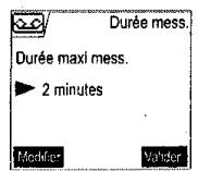 SAGEM D70V - Définir la durée du message - 2