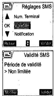 SAGEM D70V - Modifier la période de validité (selon opérateur) - 1