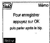 SAGEM D70V - Enregistrer un mémo - 3