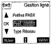 SAGEM D70V - Définir un préfixe PABX - 4