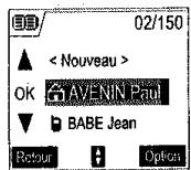 SAGEM D70V - Appeler à l'aide du répertoire - 1