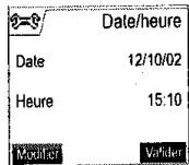 SAGEM D70V - Modifier la date et l'heure - 2