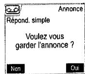 SAGEM D70V - Utiliser une annonce anonyme pré-enregistrée - 4