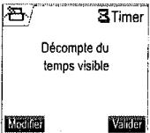 SAGEM D70V - Afficher ou masquer le temps de décompte du timer - 2