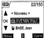 SAGEM D70V - Consulter le répertoire - 1