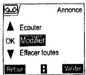 SAGEM D70V - Enregistrer une annonce personnelle - 2