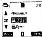 SAGEM D70V - Consulter une alerte anniversaire (ou agenda) - 2