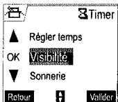 SAGEM D70V - Afficher ou masquer le temps de décompte du timer - 1