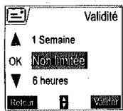 SAGEM D70V - Modifier la période de validité (selon opérateur) - 2