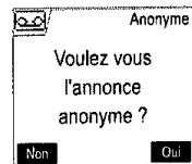 SAGEM D70V - Utiliser une annonce anonyme pré-enregistrée - 3