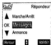 SAGEM D70V - Écoute des messages à partir du combiné - 1
