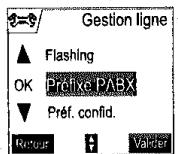 SAGEM D70V - Définir un préfixe PABX - 1