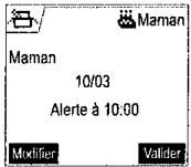 SAGEM D70V - Ajouter une nouvelle alerte anniversaire (ou agenda) - 5