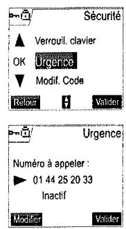 SAGEM D70V - Programmer un numéro d'urgence - 1