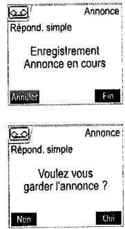 SAGEM D70V - Enregistrer une annonce personnelle - 3