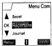 SAGEM D70V - Acceder au répertoire ou au journal - 1