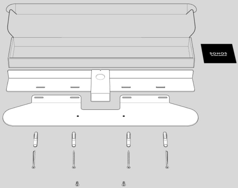 SONOS 36 DaRrySONOSENCEINTE WIFIROAM SL BLANC - Contenu du kit de fixation - 1