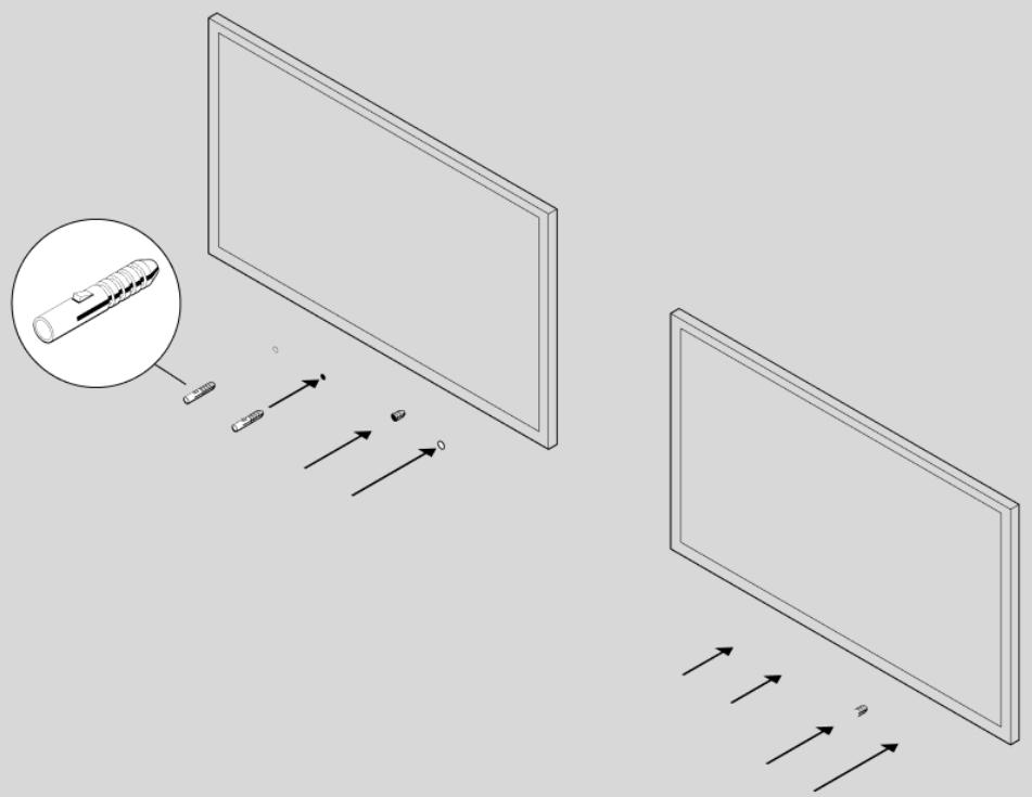SONOS 36 DaRrySONOSENCEINTE WIFIROAM SL BLANC - Contenu du kit de fixation murale - 4