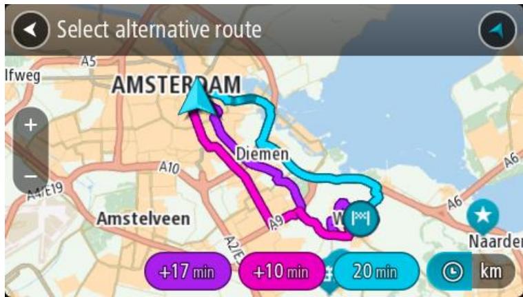 Select alternative route Amsterdam Diemen Amstelveen +17 min +10 min 20 min km