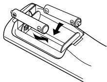 DENON AVR-1803 - Insertion des piles - 2