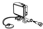 GOPRO HERO 4 SILVER PACK - Pour attacher l'accessoire de verrouillage : - 1