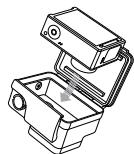 GOPRO HERO 4 SILVER PACK - Pour permettre la caméra dans le boîtier: - 1