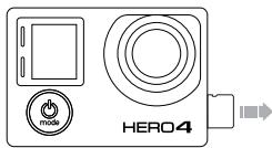 GOPRO HERO 4 SILVER PACK - Pour insérer une carte microsd : - 1