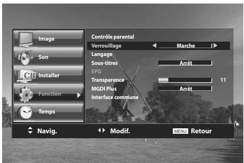 DAEWOO LT 32 61 - Réglage de la fonction verrouillage enfants. - 2