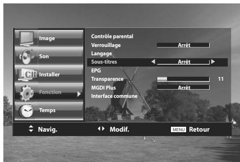 DAEWOO LT 32 61 - Réglage de la fonction sous-titres. - 2