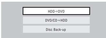 PIONEER DVR 540 HX - Choisissez 'HDD  DVD'. - 1