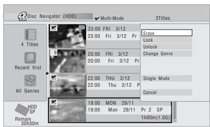 PIONEER DVR 540 HX - Sélectionnez les titres sur la liste. Les titres choisis sont reprises par 4 - 1