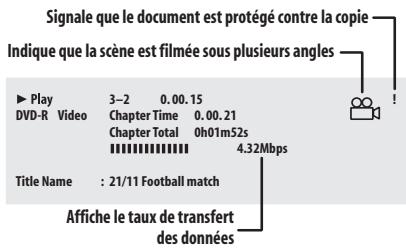 PIONEER DVR 540 HX - Affichage des informations concernant le disque dur ou le disque charge - 4