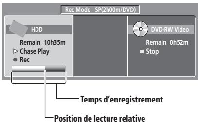 PIONEER DVR 540 HX - Affichage des informations concernant le disque dur ou le disque charge - 2