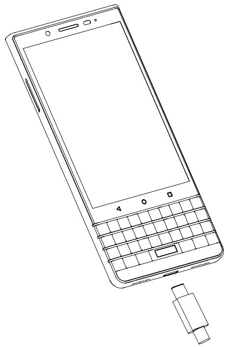 BLACKBERRY REY2 SILVER - Charger la batterie - 1