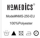 HOMEDICS NMS-250 - Nettoyage de la housse - 1