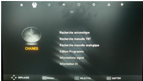 CGV SLIM LED 22 HD-WC - Menu chaînes - 1