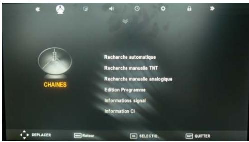 CGV SLIM LED 22 HD-WC - Menu principal - 2