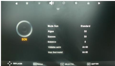 CGV SLIM LED 22 HD-WC - Menu son - 1