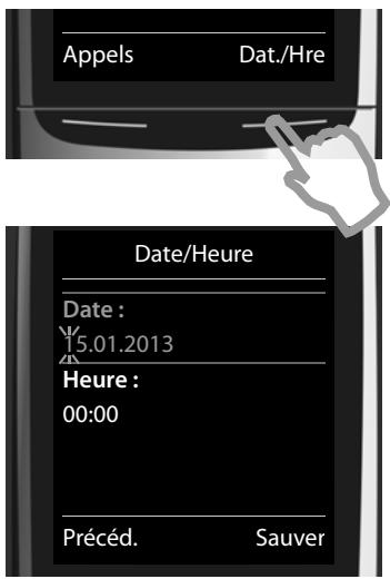 GIGASET C620A - Réglage de la date et de l'heure - 1