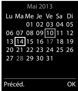 GIGASET C620A - Enregistrement d'un rendez-vous dans le calendrier - 1