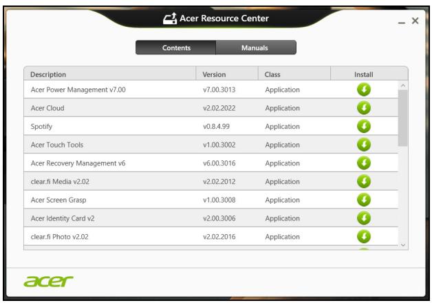 ACER ICONIA W4-820 6460 - Réinstaller les pilotes et les applications - 2
