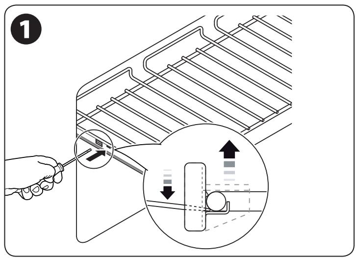LA CORNUERE ALB9ODFSS/BN-EU - Removing the shelf – Enlever la grille - 1