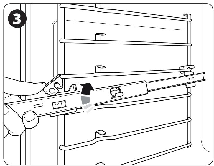 LA CORNUERE ALB9ODFSS/BN-EU - Fitting the telescopic runners – Placer les rails télécopiques - 3