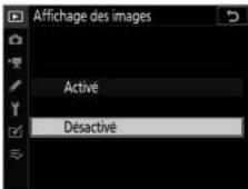 NIKON D780 - Affichez les options. - 2