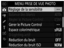 NIKON D780 - Rubriques grisées - 1