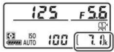 NIKON D780 - Indicateurs de carte mémoire et nombre de vues restantes - 1