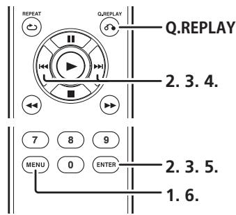 MARANTZ CD6003N1S6 - Pendant la lecture, réécouter une PETITE portion de PISTE (QUICK REPLAY) - 1