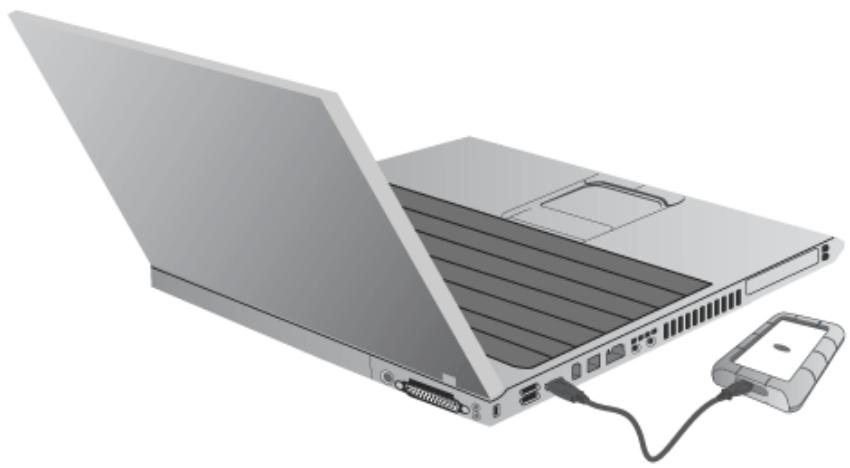 LACIE Rugged Mini DD2.5 1TB - ÉTAPE 1 - CONNEXION DU CÂBLE USB - 1